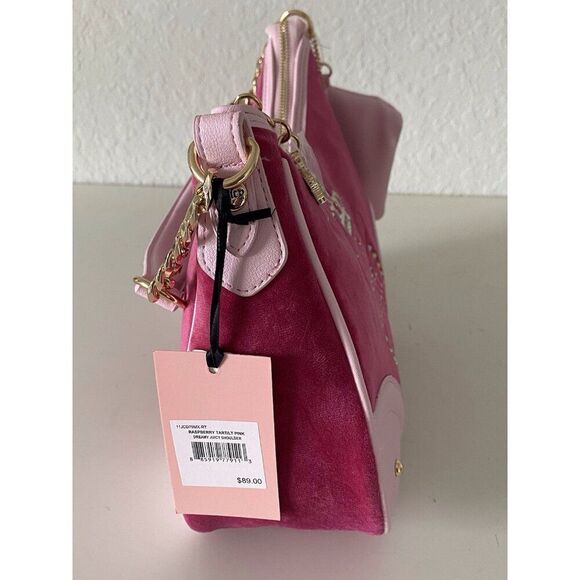 Juicy Couture Dreamy Juicy Shoulder Bag Raspberry Tart Light Pink Viral NEW - Picture 8 of 12